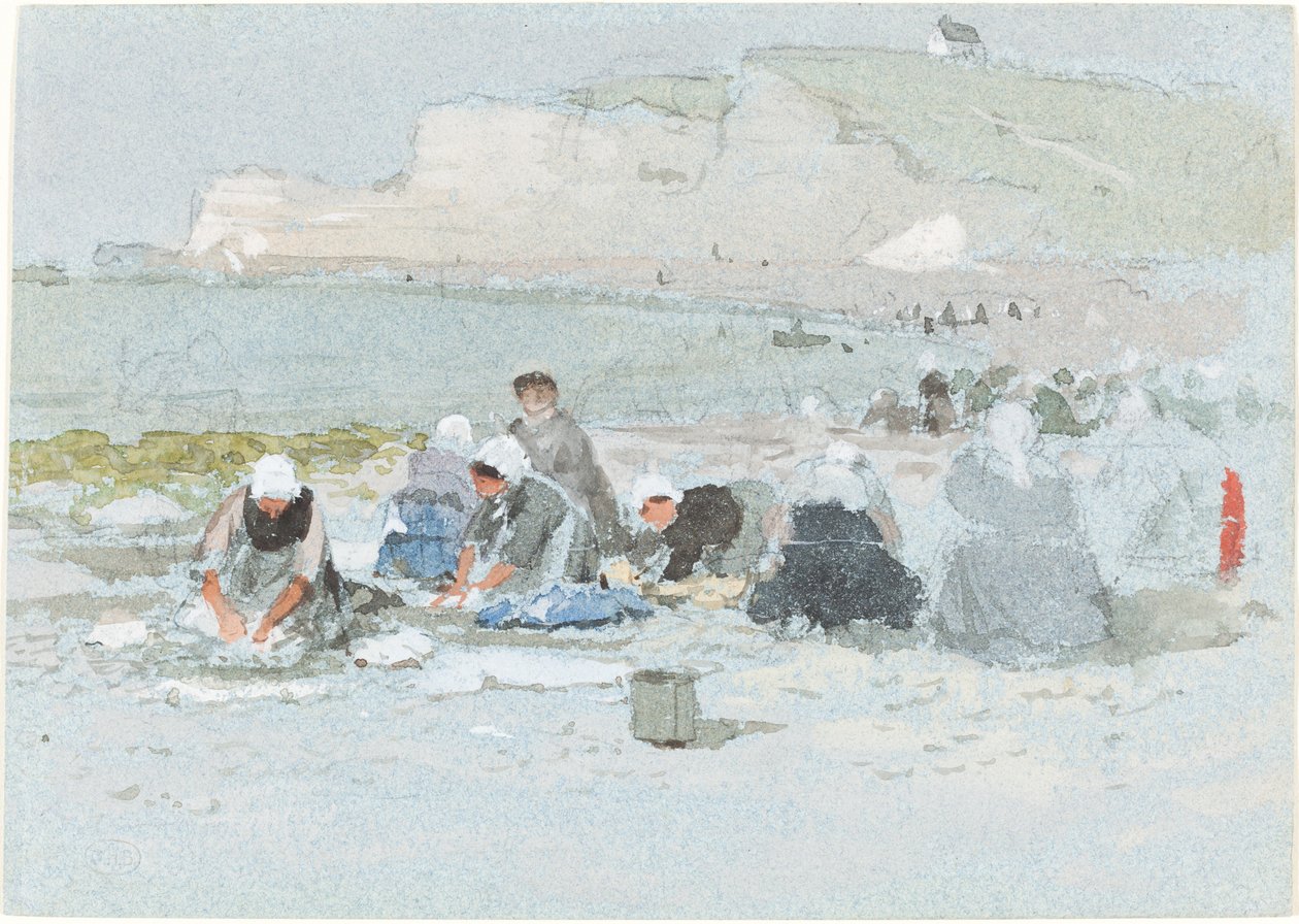 Washerwomen on the Beach at Etretat by George Henry Boughton