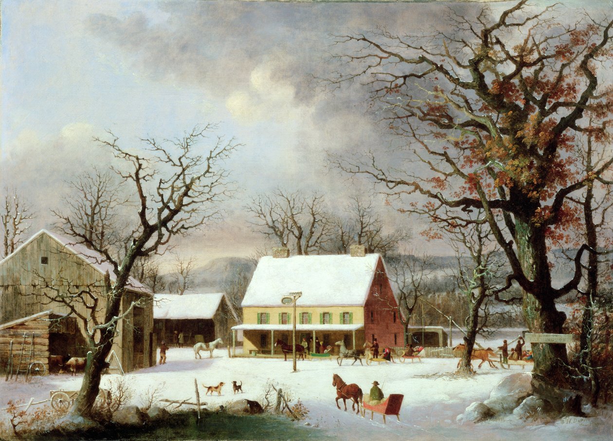 Seven Miles to Farmington, c.1853 by George Henry Durrie