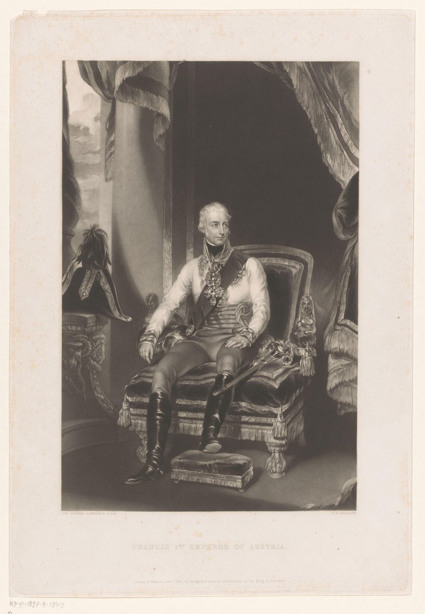 Portrait of Francis II Joseph Charles, Holy Roman Emperor (Francis 1st Emperor of Austria) by George Henry Phillips