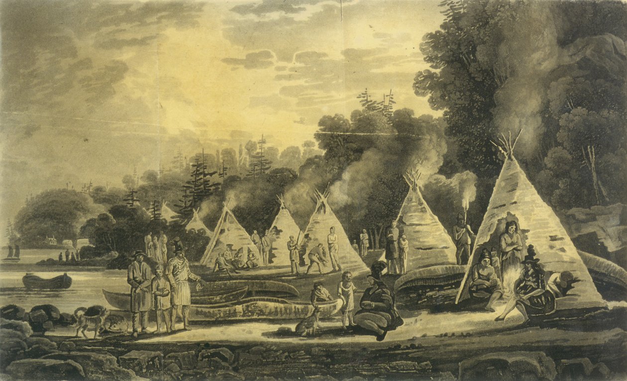 Encampment of the Domiciliated Indians, 1807 by George Heriot