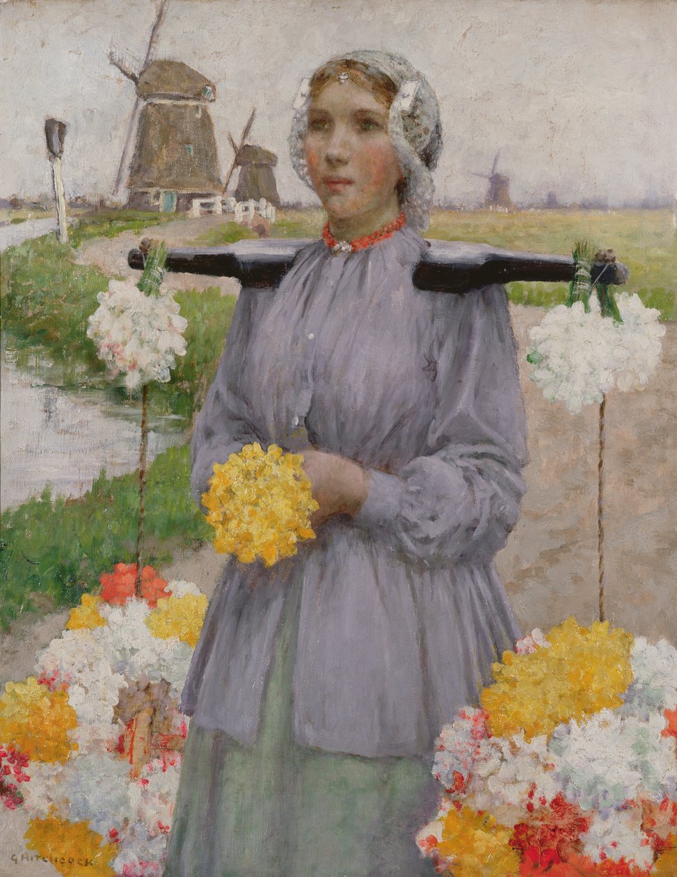 A Dutch Flower Girl by George Hitchcock