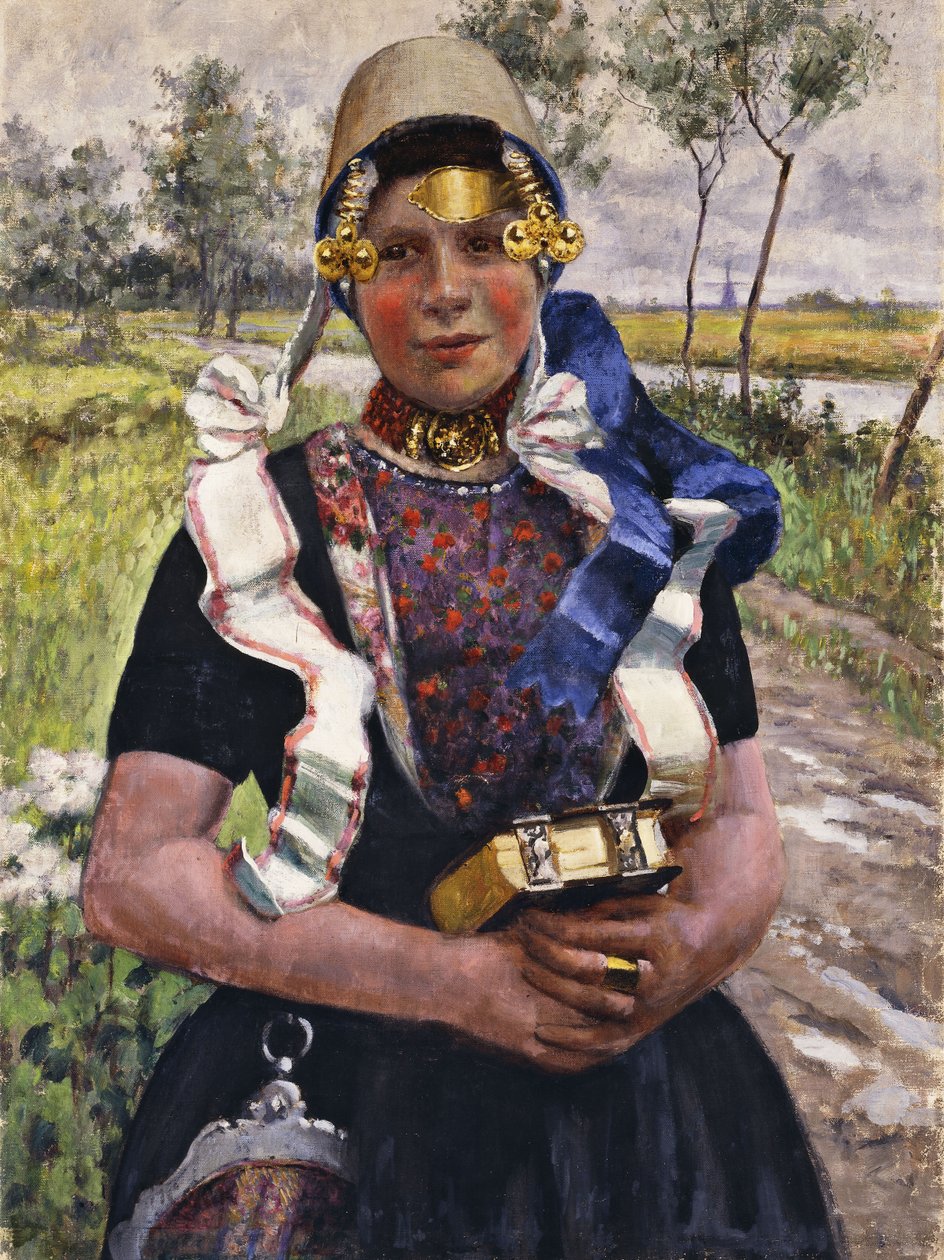 Dutch Finery, A Marken Girl by George Hitchcock