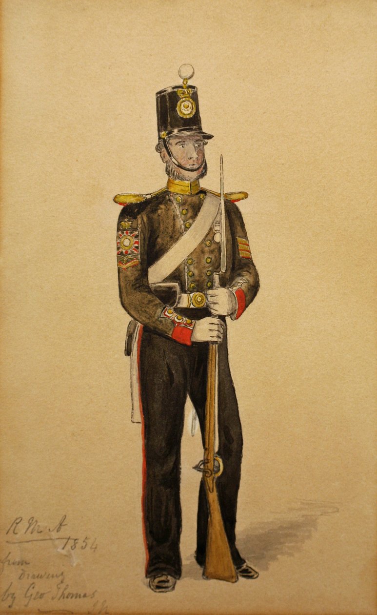 Colour Sergeant of the Royal Marine Artillery, 1854 by George Housman Thomas