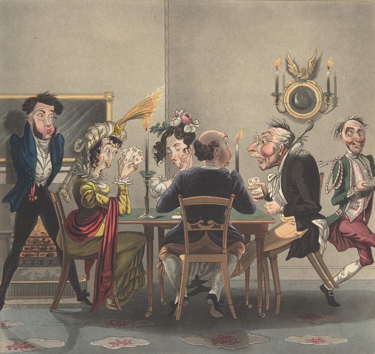 A Real Rubber! At Whist, ca. 1825 by George Hunt