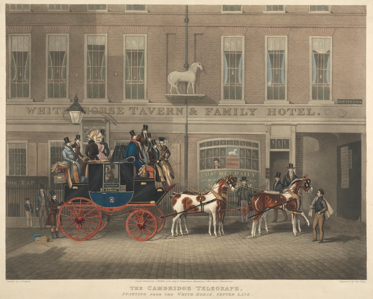 Coaching: The Cambridge Telegraph, Starting from the White Horse by George Hunt