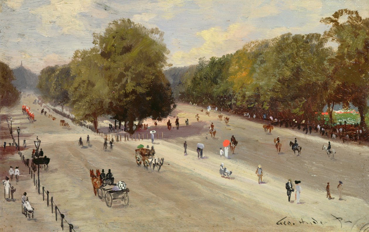 Rotten Row, Hyde Park Corner by George Hyde Pownall
