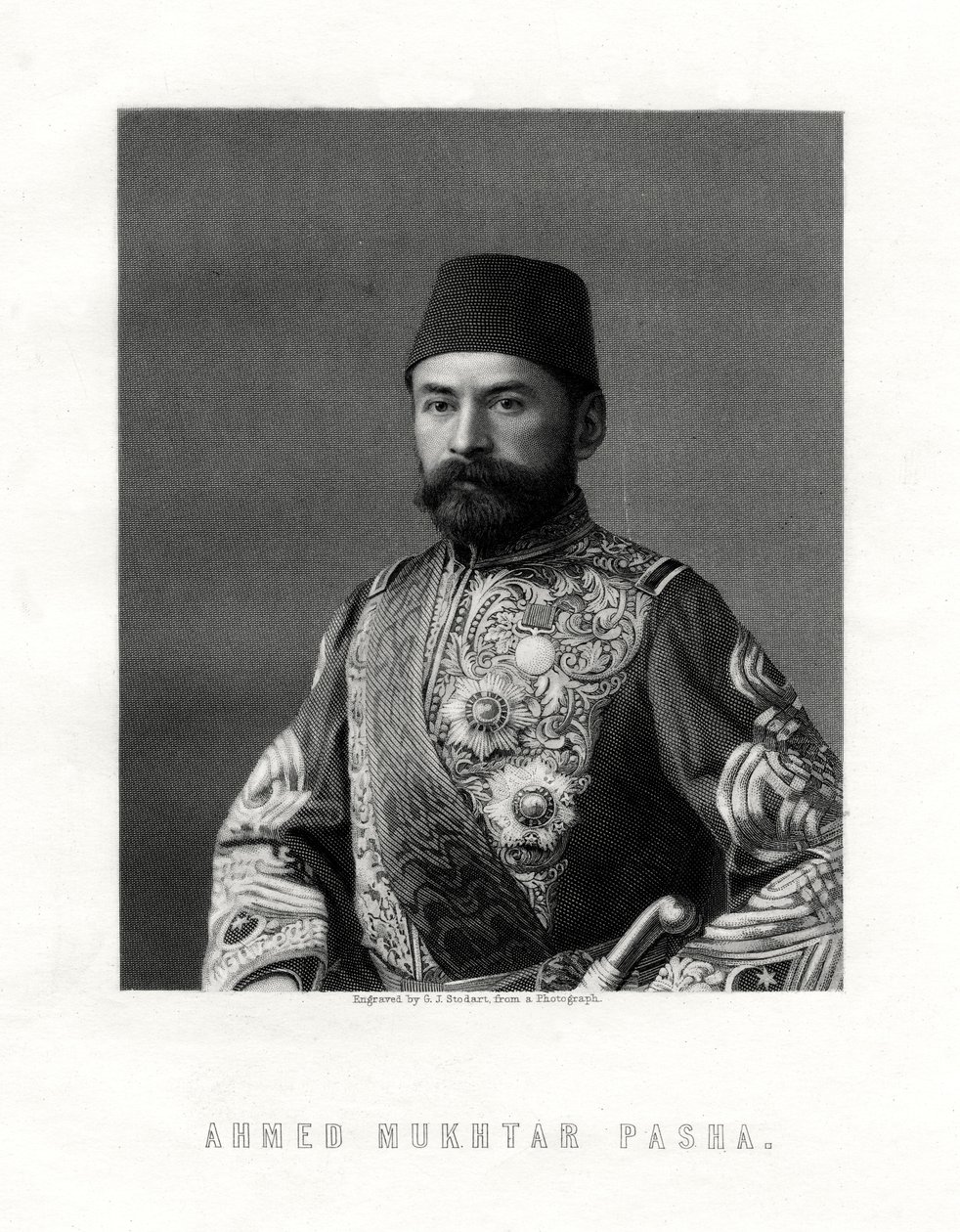 Ahmed Mukhtar Pasha, French and Ottoman Empire Army Officer, 19th Century by George J. Stodart