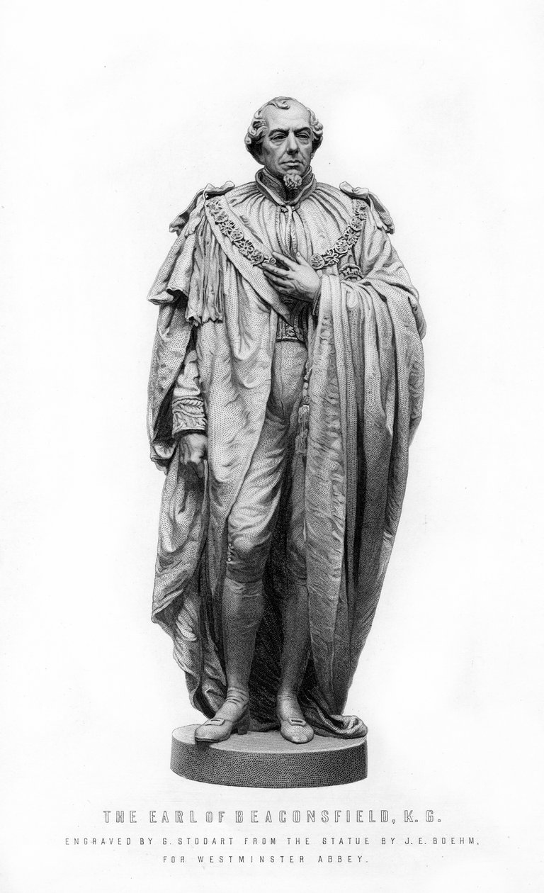 Benjamin Disraeli, 1st Earl of Beaconsfield, English Statesman and Literary Figure, 1881 by George J. Stodart