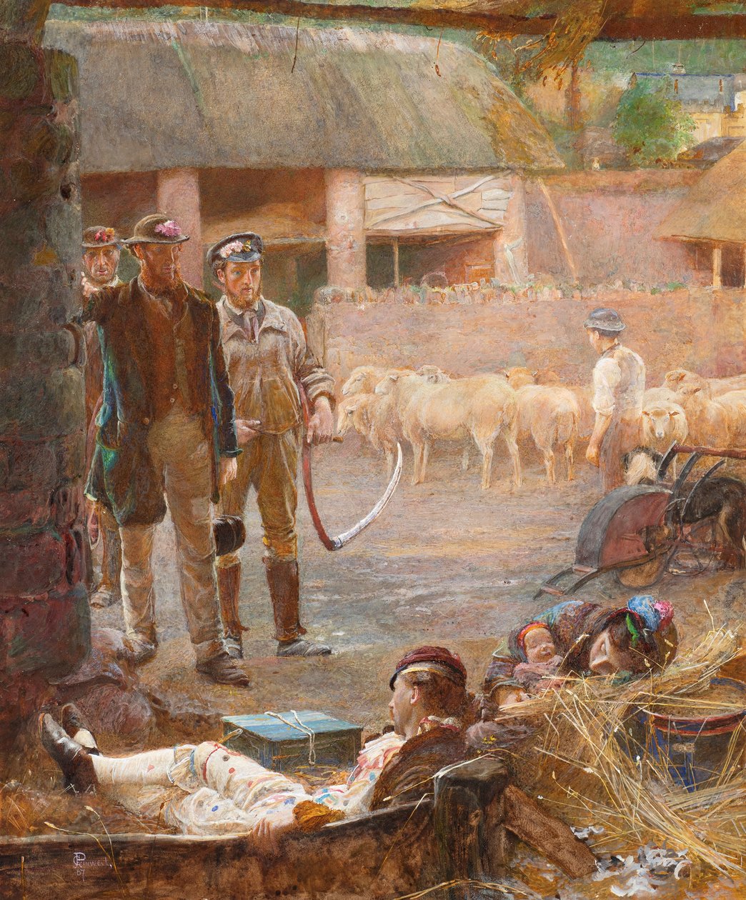 Strolling Players by George John Pinwell