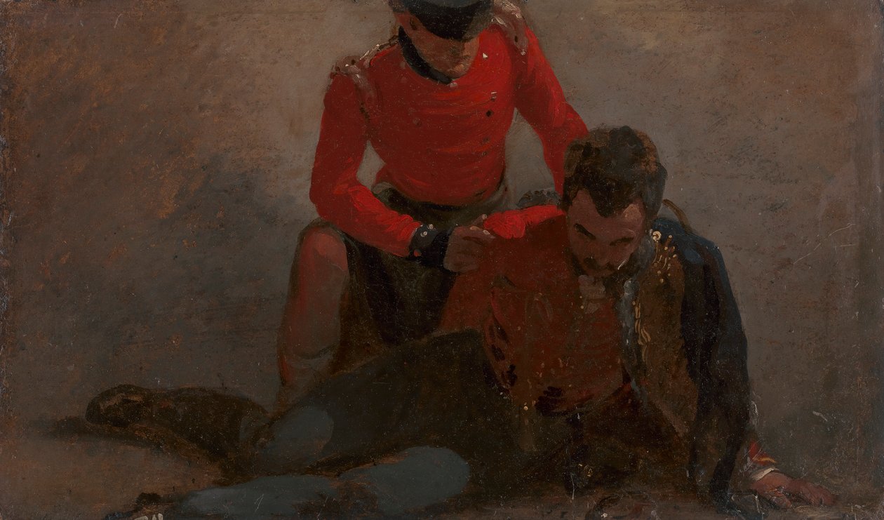 A 42nd Highlander Attending a General of the 7th Hussars: A Study for 