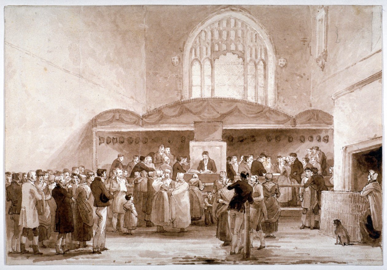 Interior View of Guildhall Chapel, City of London, 1817 by George Jones