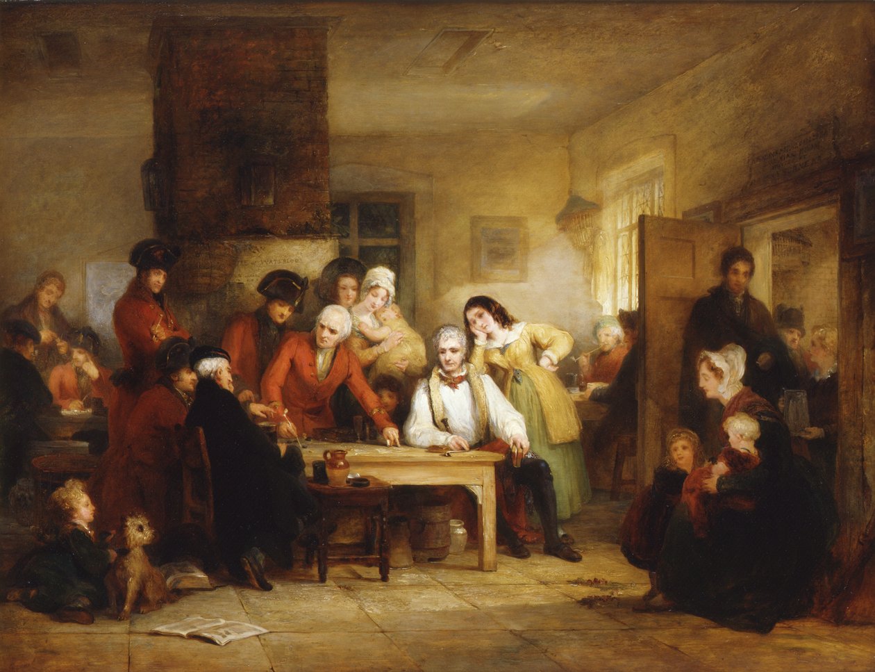 The Smoking House at Chelsea Hospital: Pensioners Describing the Battle of Corunna, 1834 by George Jones