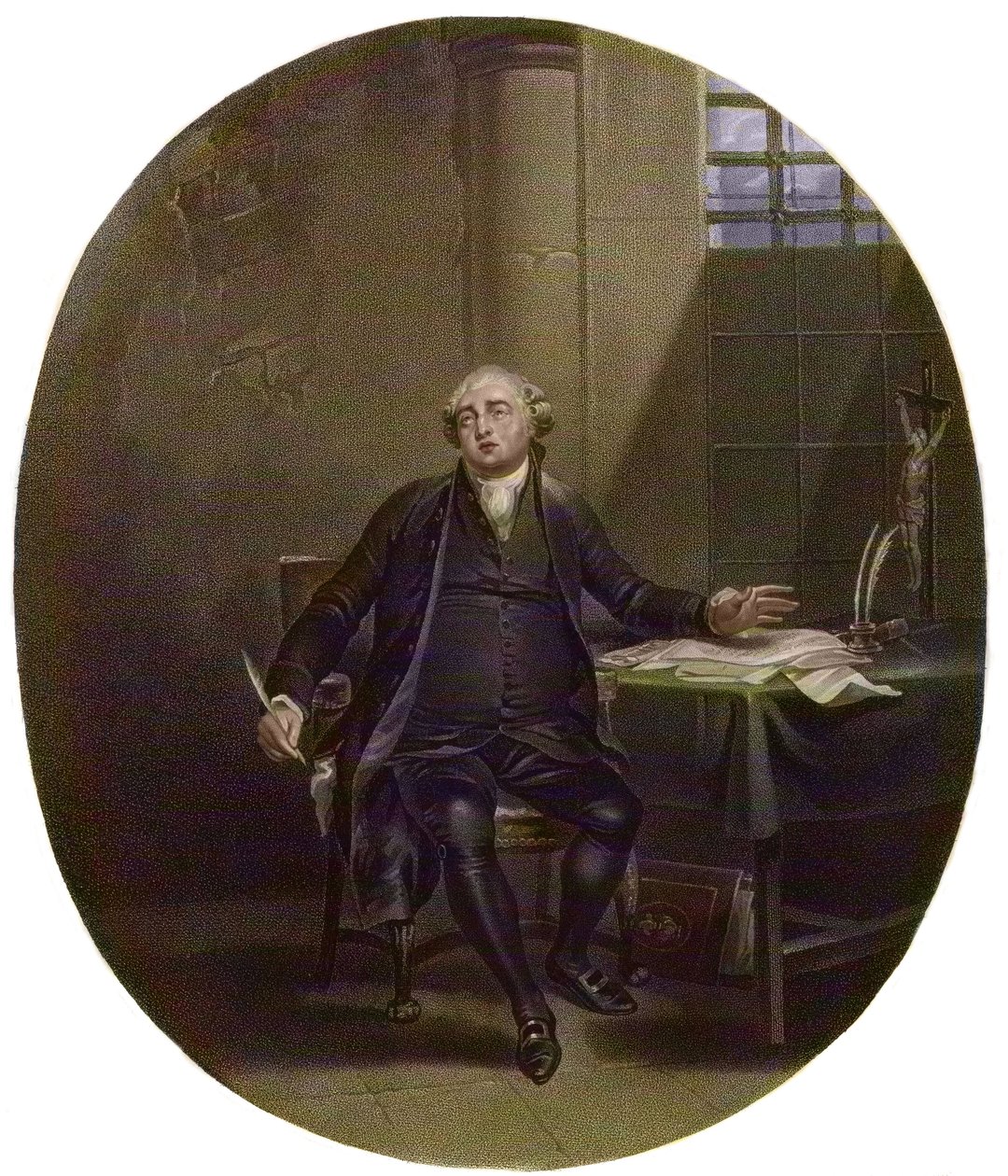 Louis XVI in the Temple 1792 by George Keating