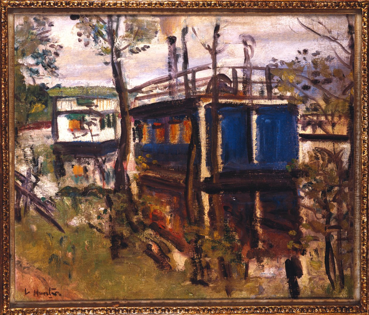 House Boats, Loch Lomond by George Leslie Hunter