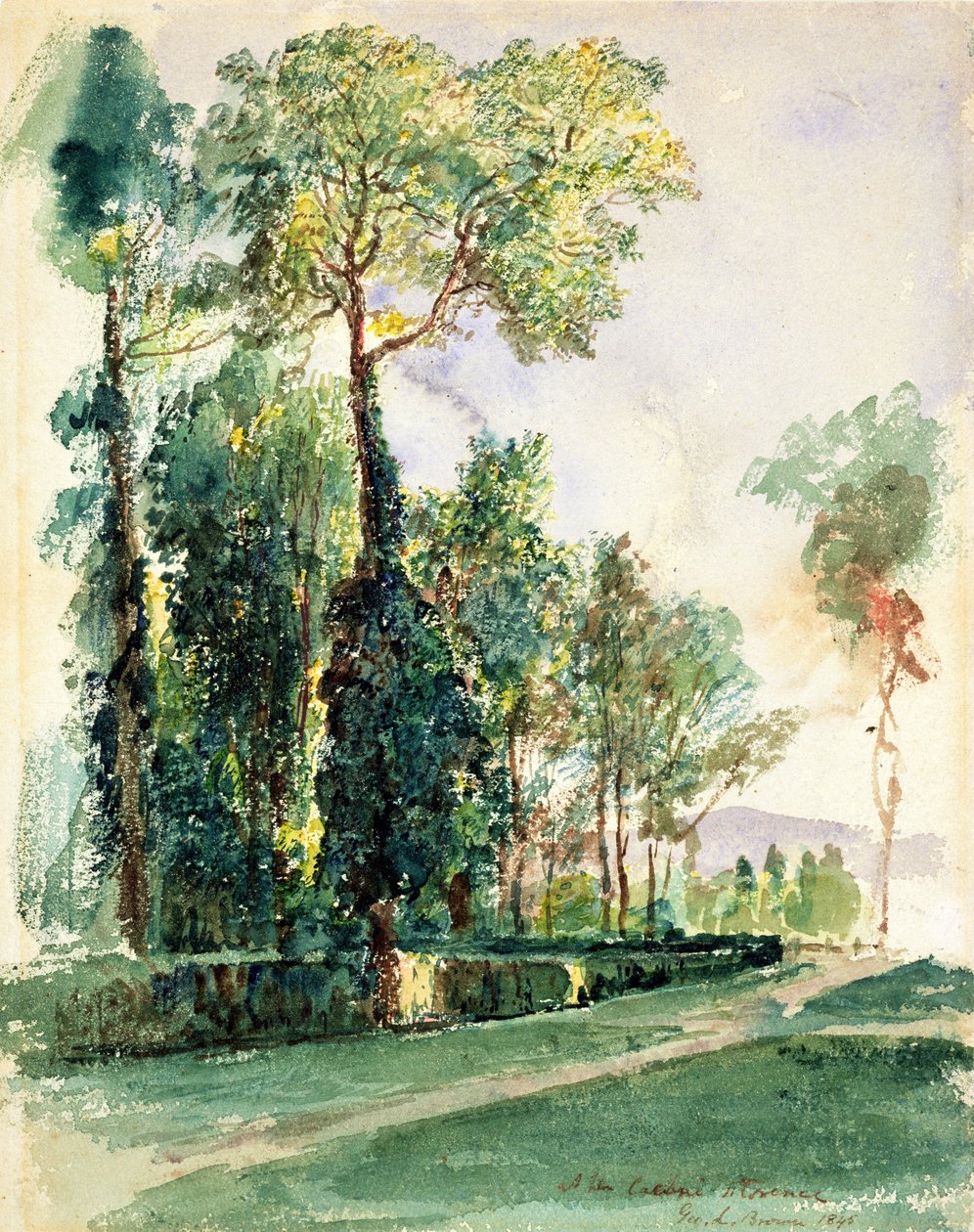 At the Cascine, Florence, 1845 by George Loring Brown