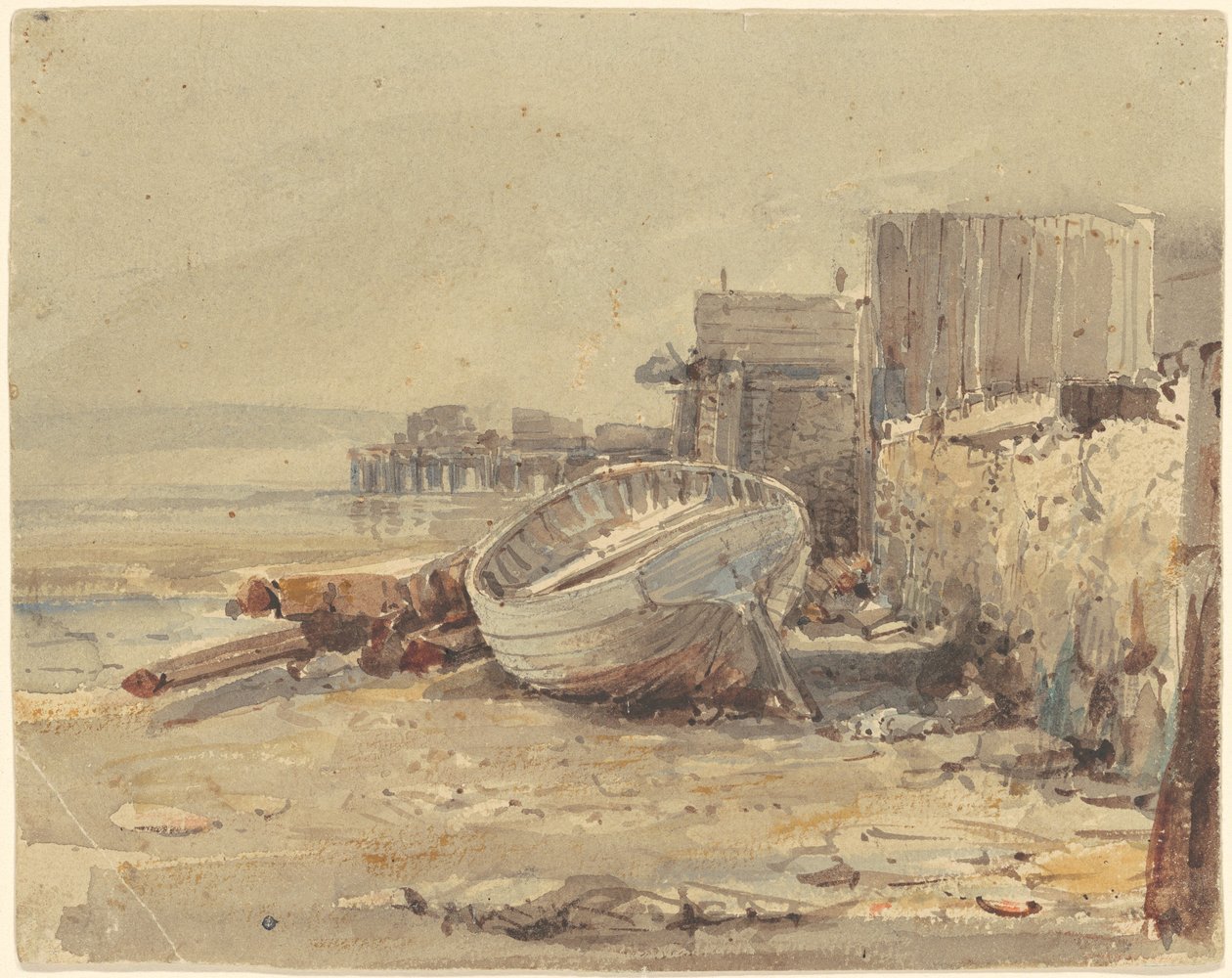 Beached Vessel, c.1880 by George Loring Brown