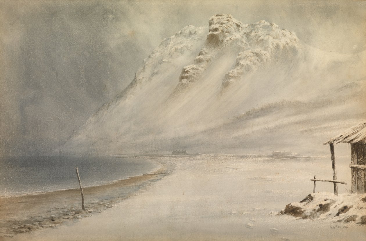 Snowstorm at Penmaenmawr, North Wales by George Lothian Hall