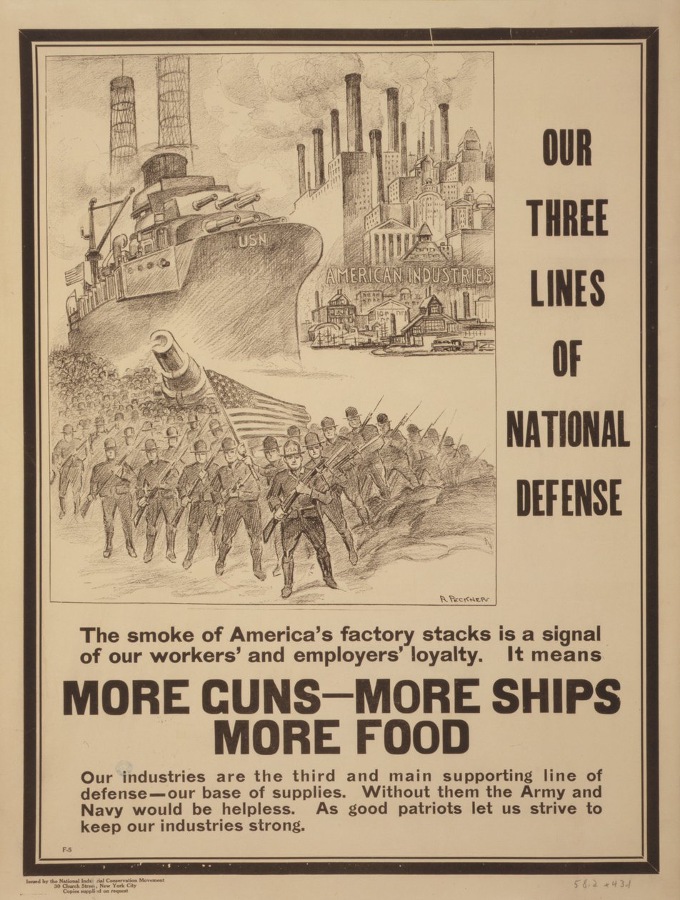 Our Three Lines of National Defense, by R. Peckner by Bartolome Esteban and studio Murillo