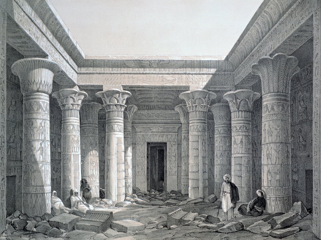 Court of the Great Temple, Philae, Egypt, 1843 by George Moore