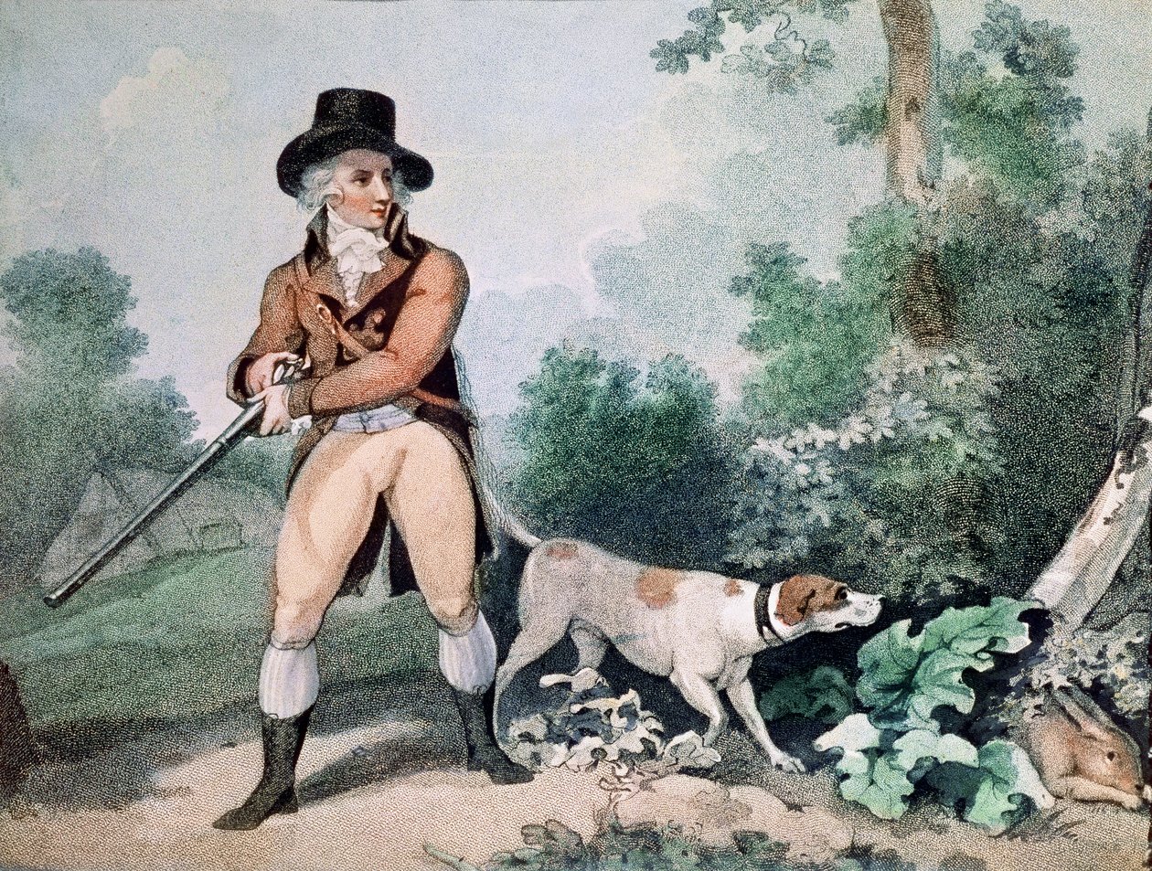 Hare Shooting engraved by C. Cotton by George Morland