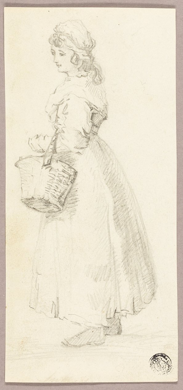 Standing Girl with Basket by George Morland