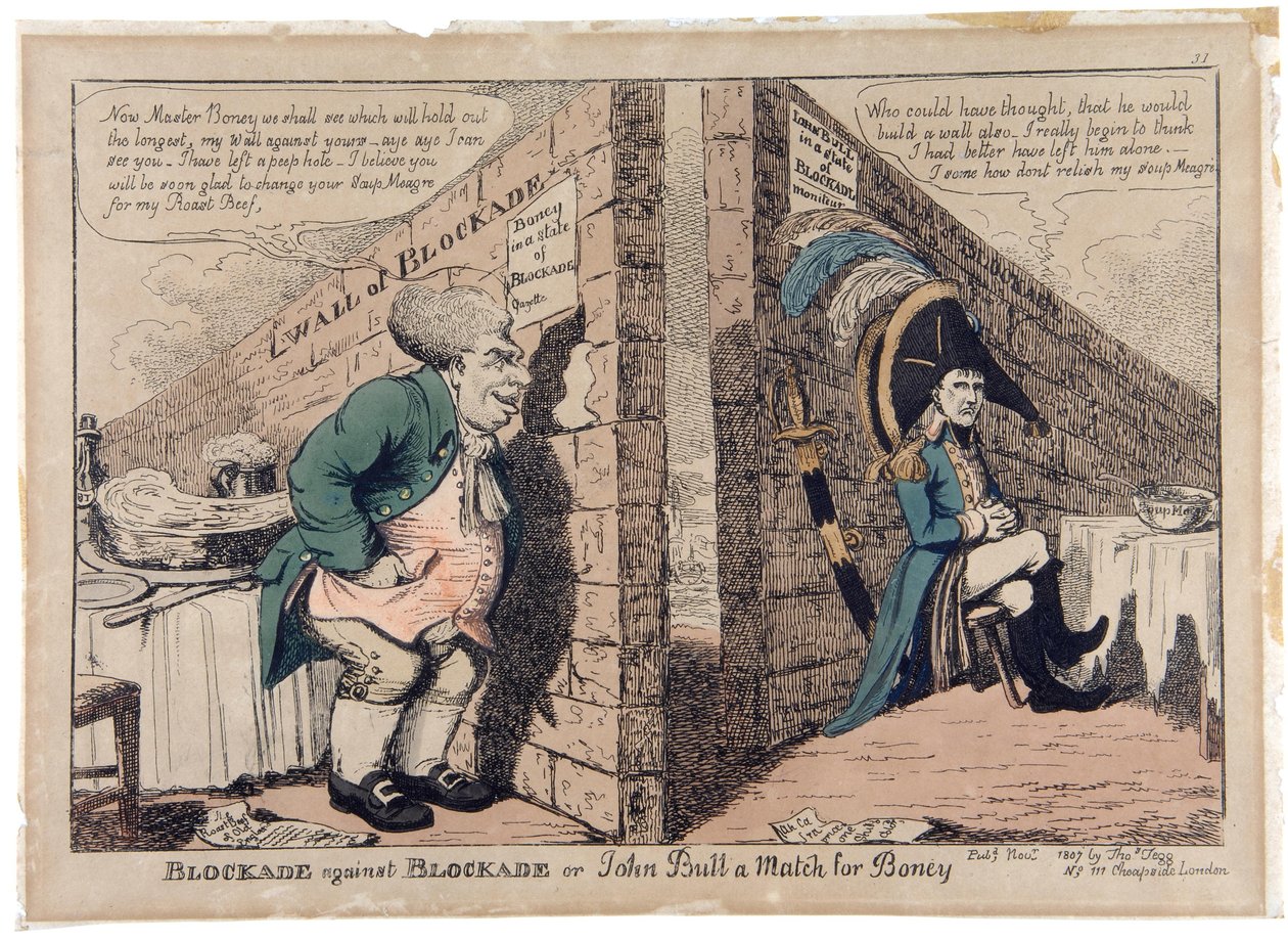 Blockade against Blockade or John Bull a Match for Boney by George Moutard Woodward