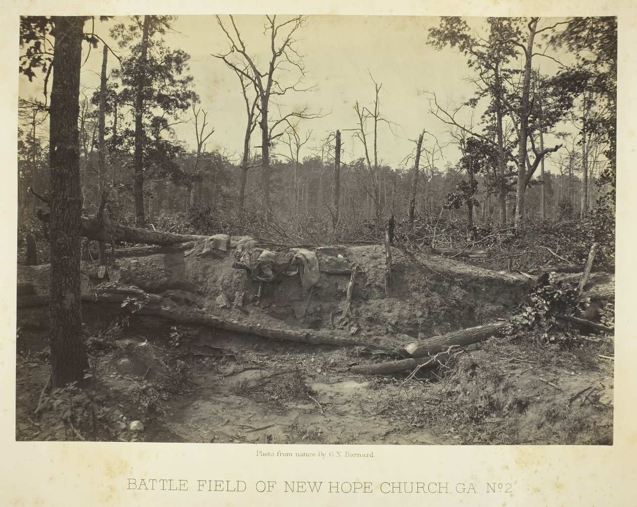 Battle Field of New Hope Church, GA, No. 2, 1866 by George N. Barnard