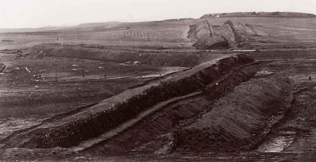 Confederate Earthworks, Centreville, Virginia by George N. Barnard