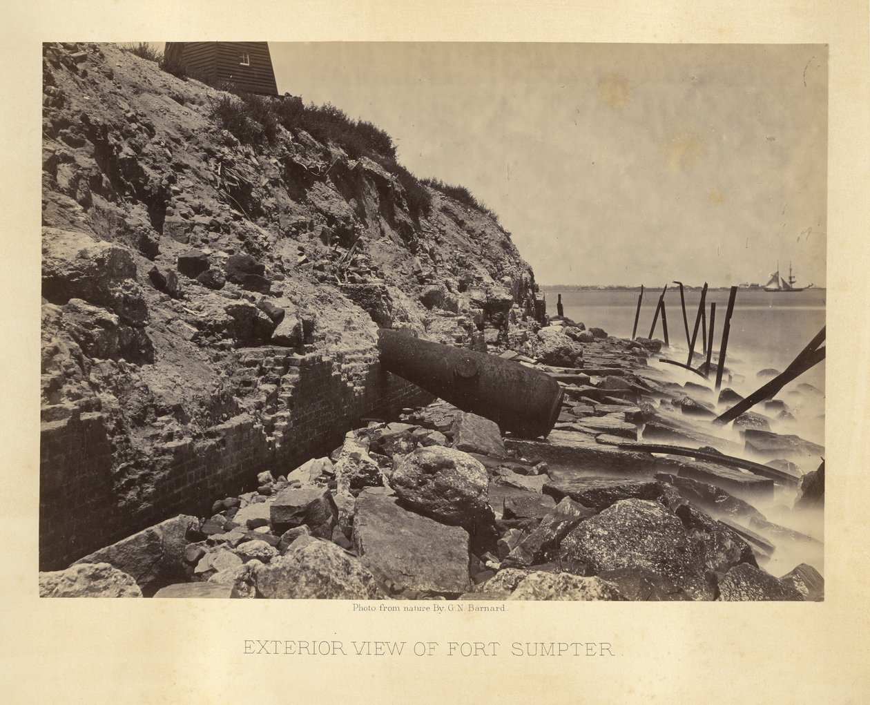 Exterior View of Fort Sumter by George N. Barnard