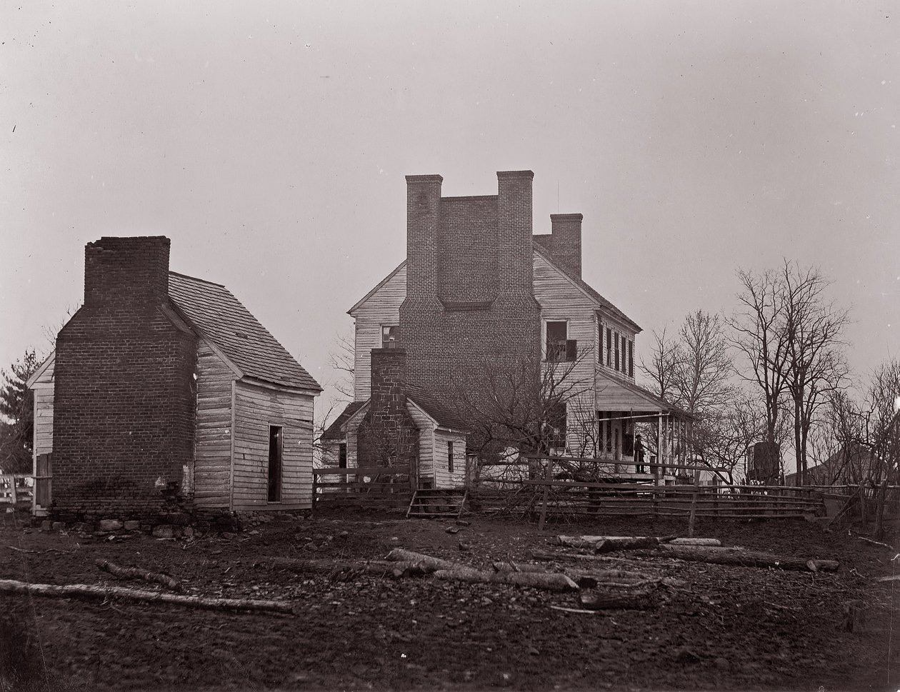Lewis House. Battlefield of Bull Run, 1861-62 by George N. Barnard