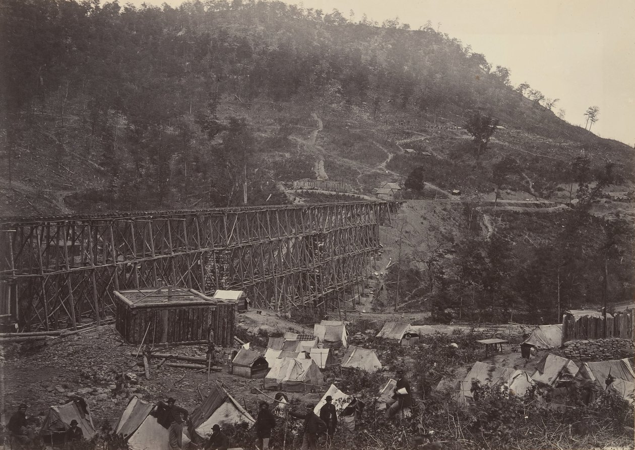 Pass in the Racoon Range, Whiteside No. 1, 1860s by George N. Barnard