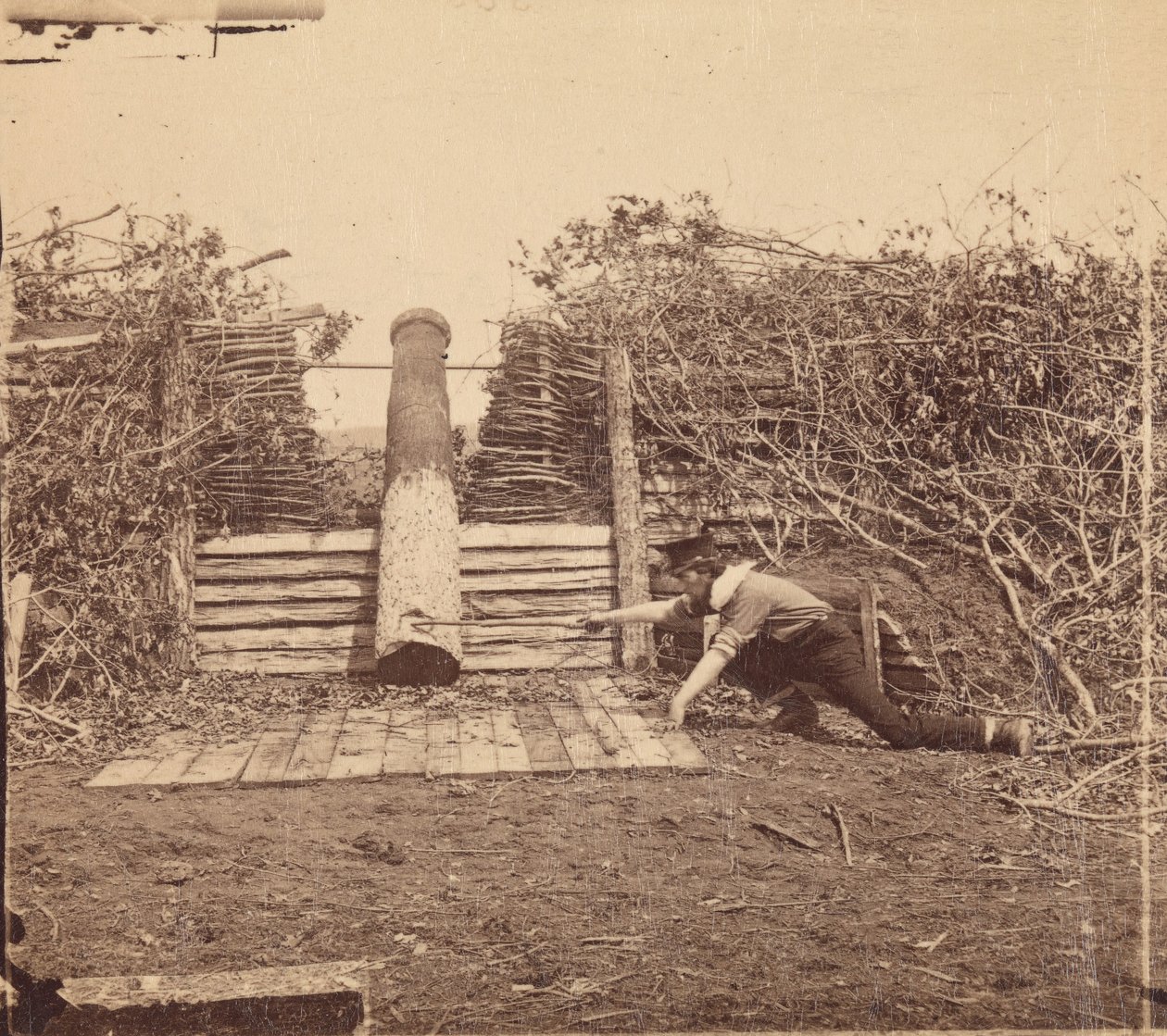 Quaker Gun, Centreville, Virginia by George N. Barnard