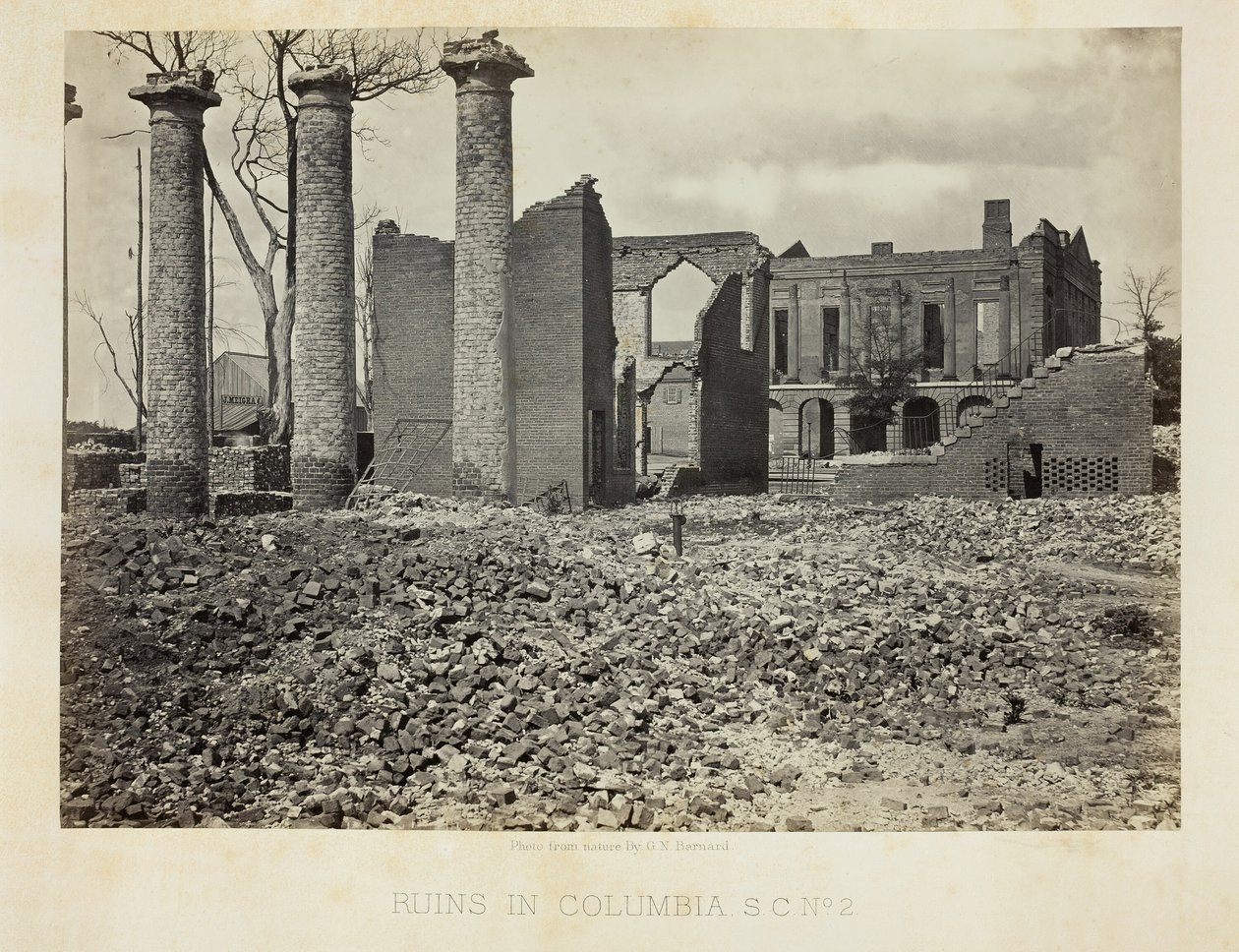 Ruins in Columbia, S.C., No. 2, 1865 by George N. Barnard