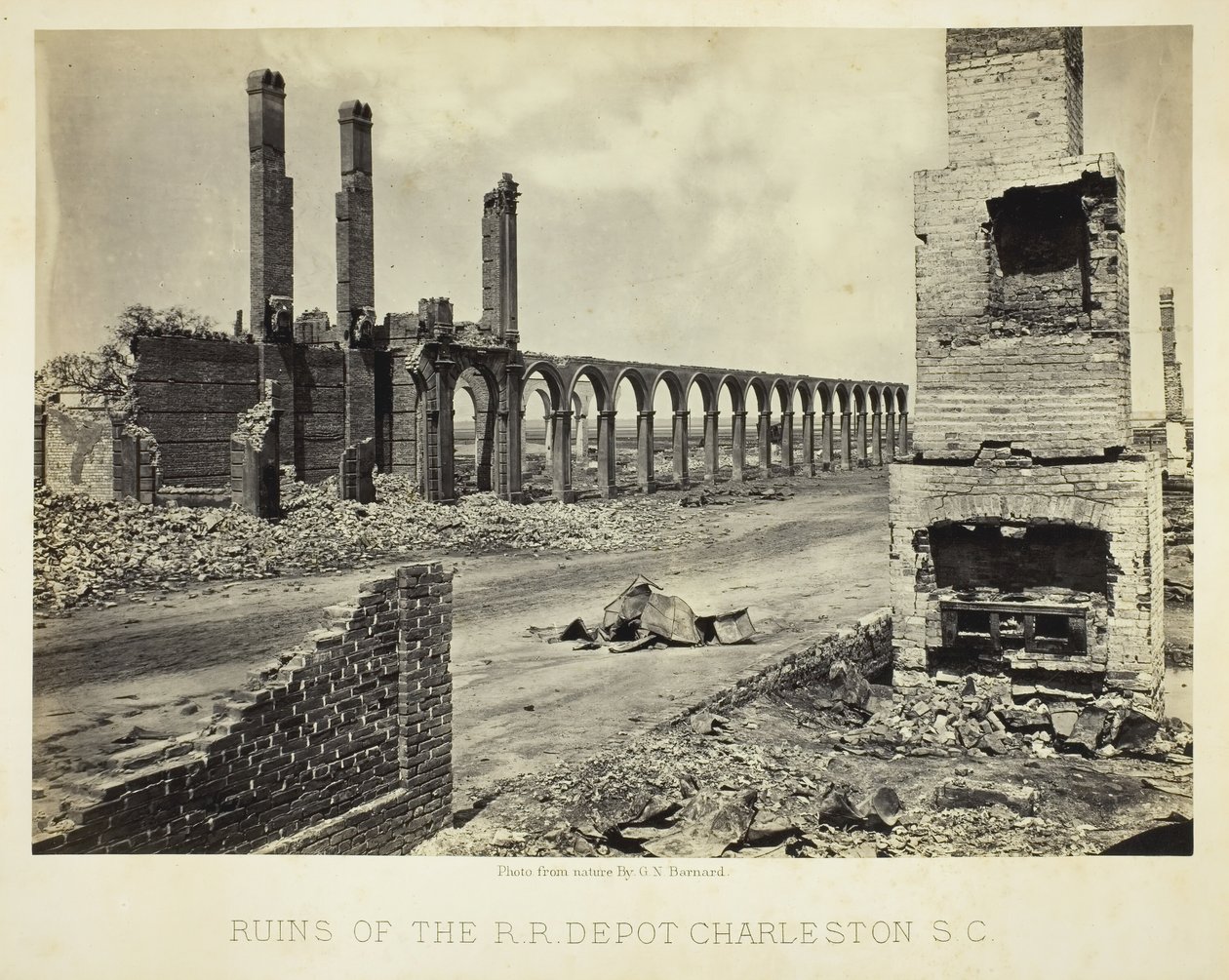 Ruins of the R.R. Depot Charleston, S.C. by George N. Barnard
