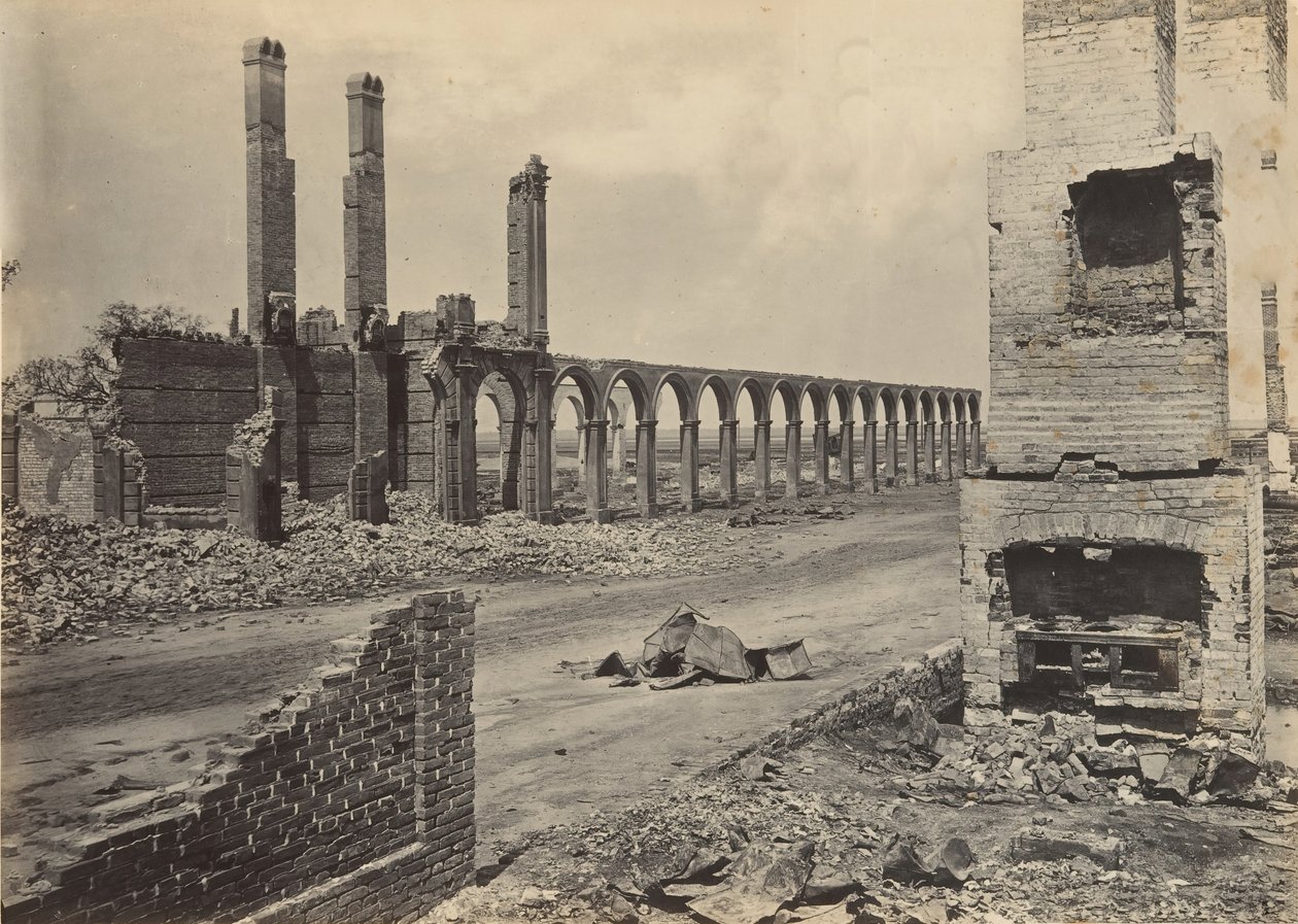 Ruins of the R.R. Depot, Charleston, South Carolina, 1860s by George N. Barnard