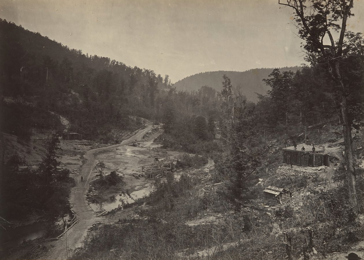 Whiteside Valley Below the Bridge, 1860s by George N. Barnard