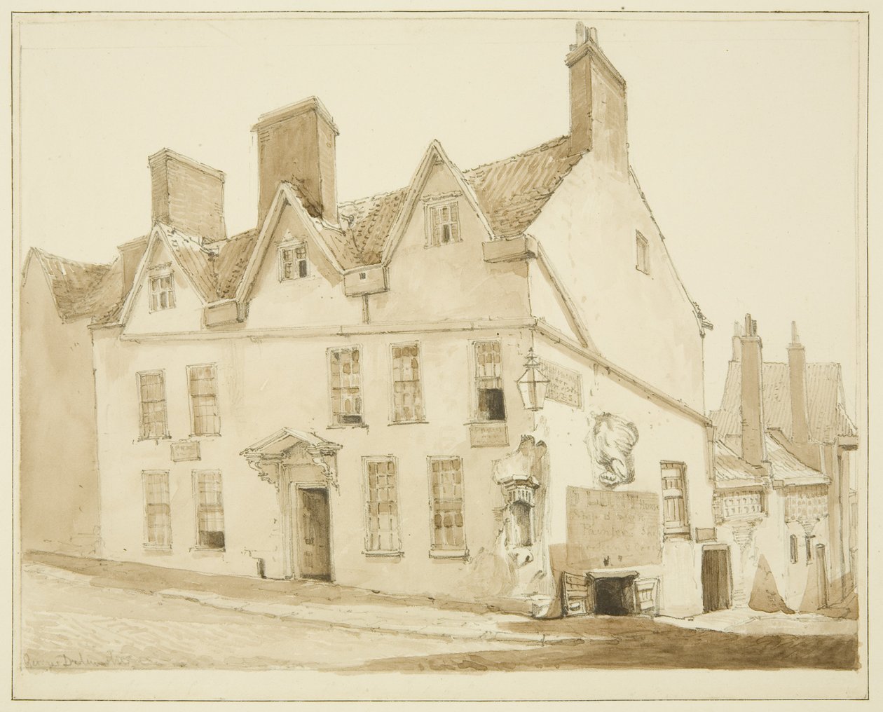 Corner of Pipe Lane and Frogmore Street by George Orleans Delamotte