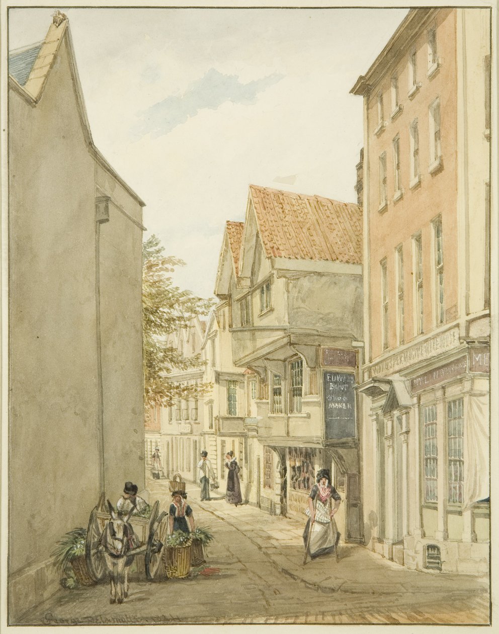 Looking down Small Street by George Orleans Delamotte
