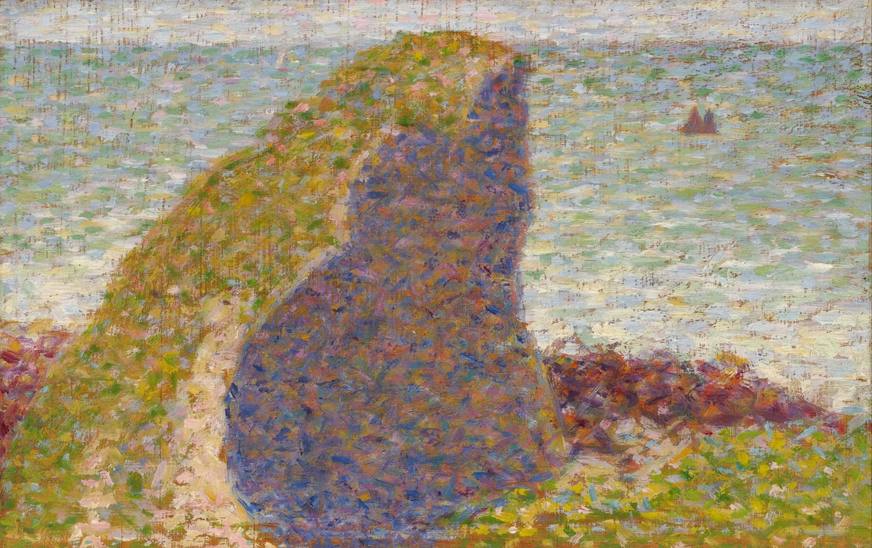 Le Bec du Hoc, Grandcamp Study, 1885 by George Pierre Seurat