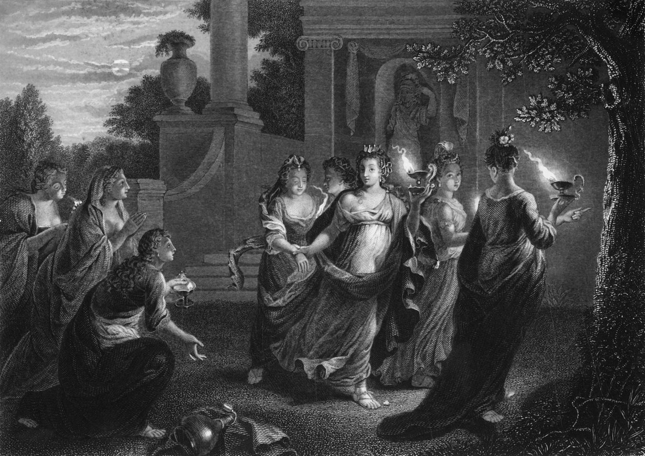 Give us of your oil, for our lamps are gone out, c1840 by George Presbury