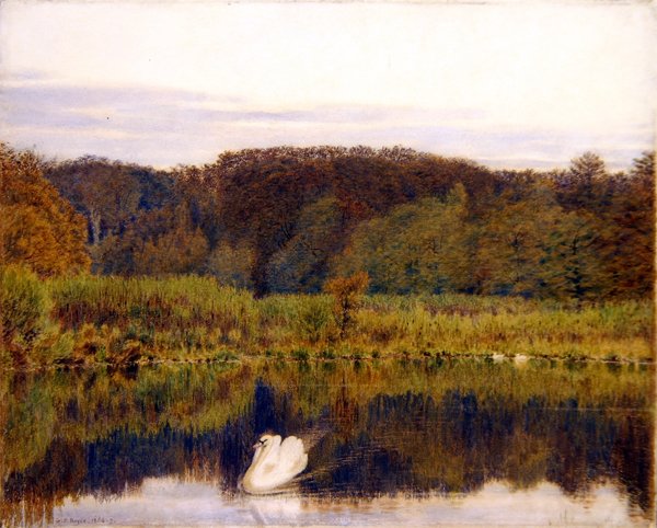Abinger Mill Pond, Surrey - Morning in Late Autumn by George Price Boyce
