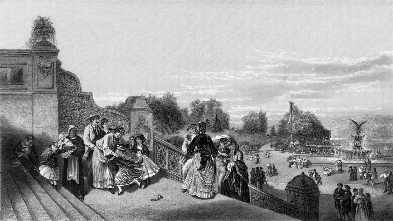 The Terrace, Central Park, New York by George R. Hall