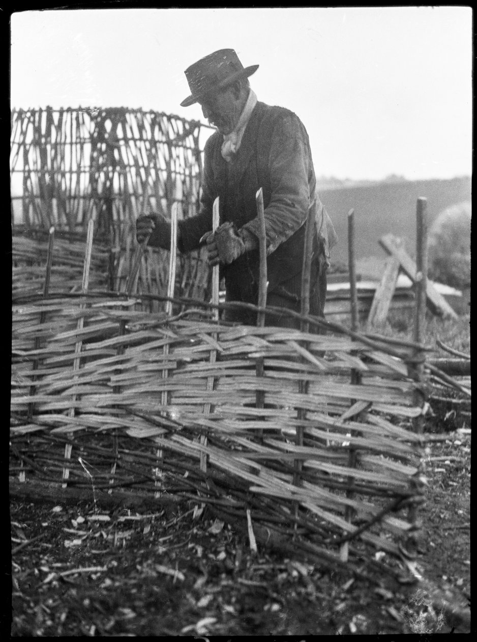 A hurdle maker at work near Alton by George R. Long