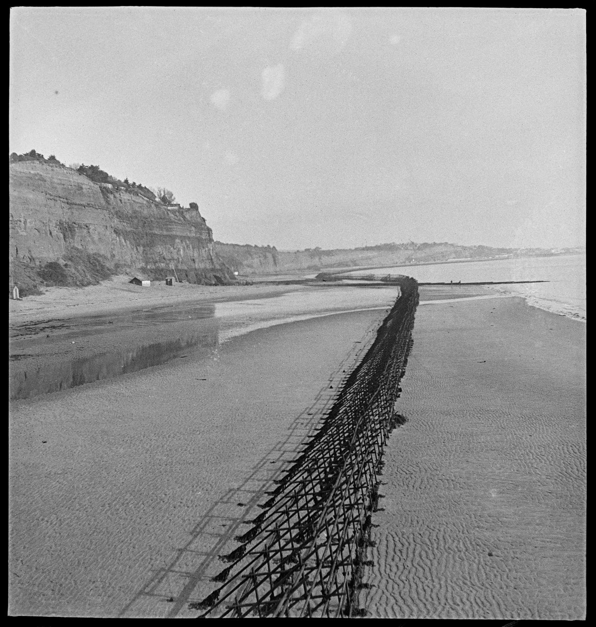 View from Luccombe end of Shanklin Beach, showing Admiralty scaffolding by George R. Long