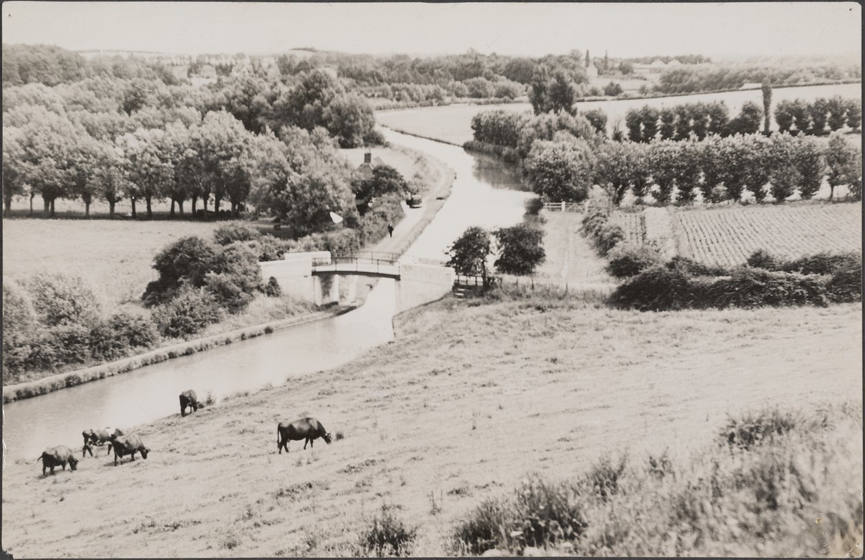 View towards the Globe Lane bridge across the Grand Union Canal, 20th century by George R. Long