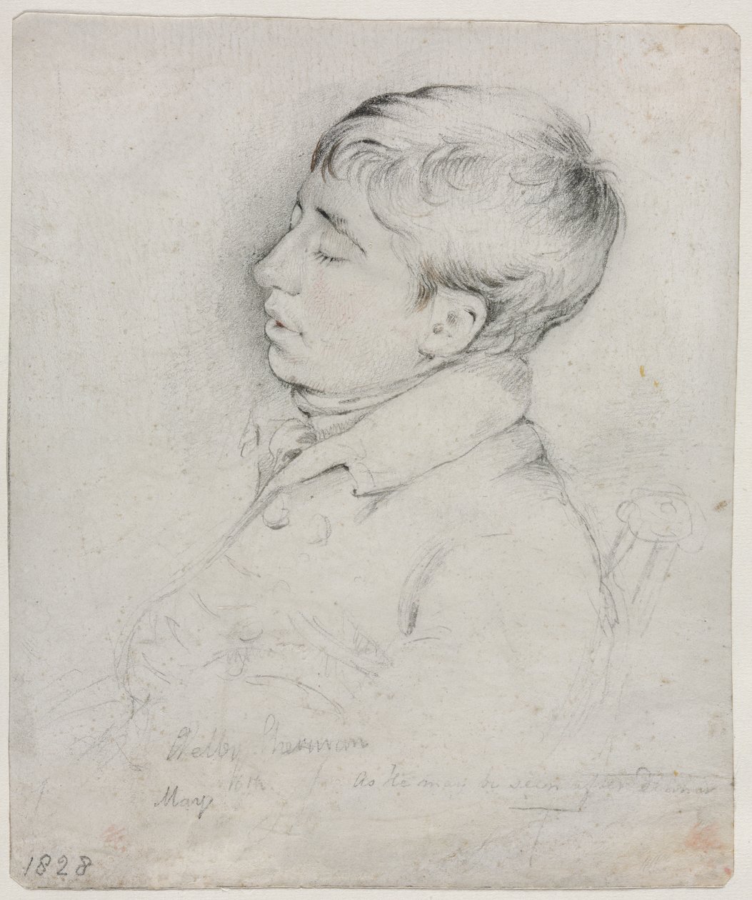 A Portrait of Welby Sherman Asleep in a Chair by George Richmond