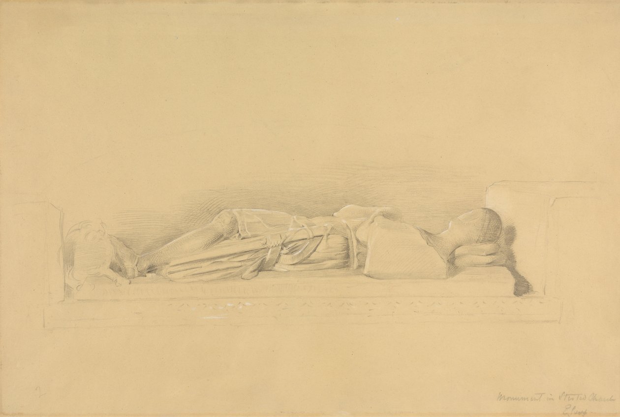 Effigy of a Crusader, Stisted Church by George Richmond