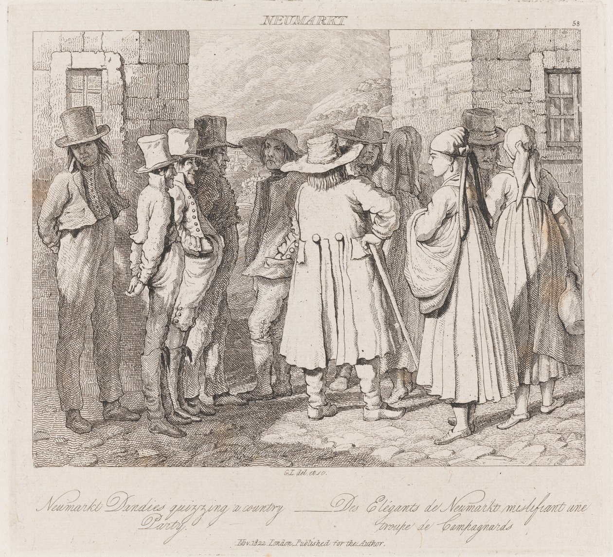 Dandies, Neumarket, c.1821 by George Robert Lewis
