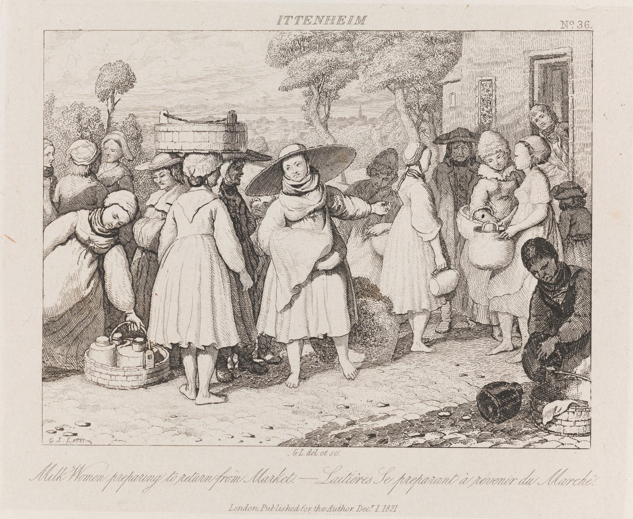 Milk Women, Ittenheim, c.1821 by George Robert Lewis