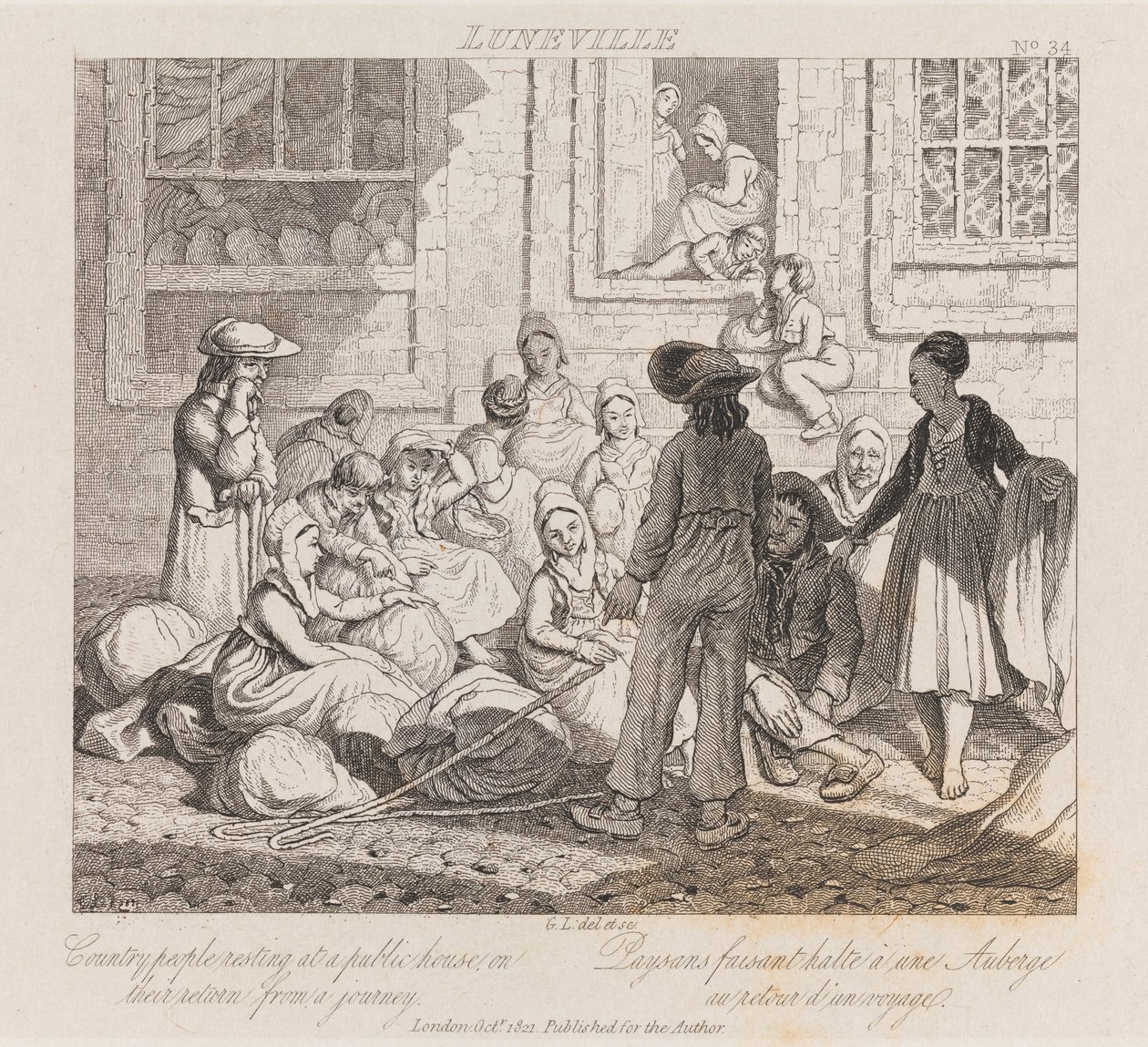 Peasants Resting, Luneville, c.1821 by George Robert Lewis